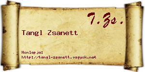 Tangl Zsanett névjegykártya